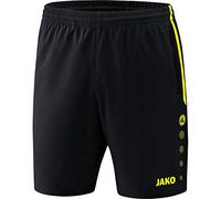 JAKO Short d'Entraînement pour Homme, Taille L, Noir/Jaune Fluo