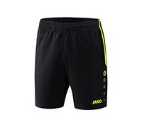 JAKO Short d'Entraînement pour Homme, Taille L, Noir/Jaune Fluo