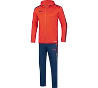 JAKO Striker 2.0 M9619 Survêtement de présentation à capuche pour femme Rouge/bleu marine Taille 36