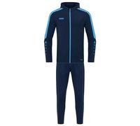 JAKO Survêtement à capuche en polyester Power pour enfant, marine/bleu ciel, 152