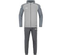 JAKO - Survêtement Performant En Polyester Avec Capuche, Mixte, Gris Doux/Gris Pierre, XL