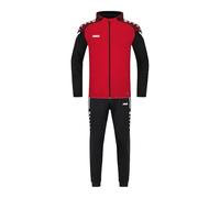 JAKO - Survêtement Performant En Polyester Avec Capuche, Mixte, Rouge Noir, 4XL