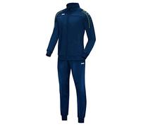 JAKO - Survêtement Polyester Classico, Mixte Enfant, Bleu Nuit/Citro, 164