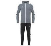 JAKO - Survêtement Power En Polyester Avec Capuche, Mixte Enfant, Gris Pierre, 128