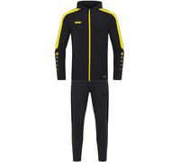 JAKO - Survêtement Power En Polyester Avec Capuche, Mixte Enfant, Noir/Citro, 164