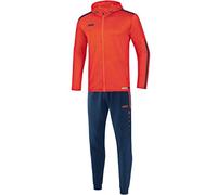 JAKO Survêtement Striker 2.0 à capuche pour enfant - Polyester - flame/bleu marine - 128 cm