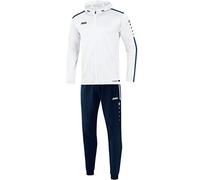 JAKO Survêtement Striker 2.0 pour enfant en polyester avec capuche Blanc/bleu marine 152