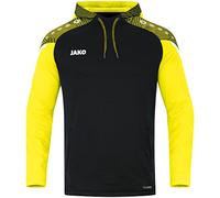 JAKO Sweat à capuche Performance, taille : 42, couleur : noir/jaune doux