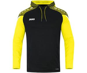 JAKO Sweat à capuche Performance, taille : 42, couleur : noir/jaune doux