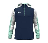 JAKO Sweat à Capuche zippé Unisexe Dynamic, Bleu Marine/Blanc/Menthe, XXL
