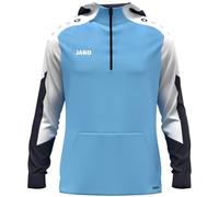 JAKO Sweat à Capuche zippé Unisexe Dynamic, SkyBlue/Blanc/Marine, XXL