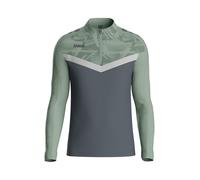 JAKO Sweat de sport gris / vert pastel / argent, Taille 164