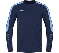 JAKO - Sweat-Shirt Puissance, Mixte, Marine/Bleu Ciel, L
