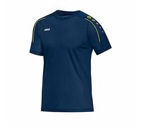JAKO - T-Shirt Classique, Mixte Enfant, Bleu Nuit/Citro, 140