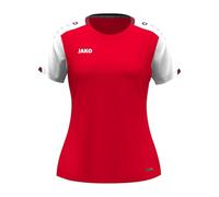 JAKO T-Shirt Dynamic pour Femme, Rouge/Blanc/Rouge foncé, Taille L