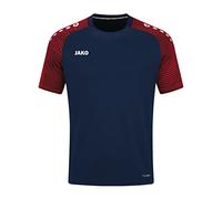 JAKO - T-Shirt Maillot Performance, Mixte, Marine/Rouge, 4XL