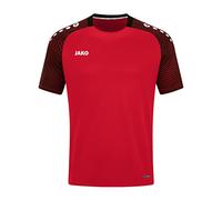 JAKO - T-Shirt Maillot Performance, Mixte, Rouge Noir, L