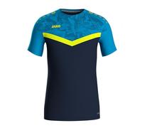 JAKO T-shirt enfants unisexes Iconic Marine/Jaune fluo Taille 152