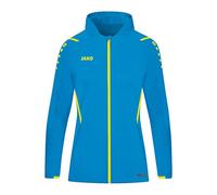 JAKO - Veste à Capuche Challenge, Femme, Jako Bleu/Jaune Fluo, 34