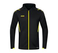 JAKO - Veste à Capuche Challenge, Mixte, Noir/Citro, M