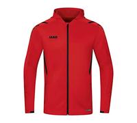 JAKO - Veste à Capuche Challenge, Mixte, Rouge Noir, L