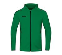 JAKO - Veste à Capuche Challenge, Mixte, Vert Sport/Noir, M