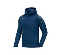 JAKO - Veste à Capuche Classico, Mixte, Bleu Nuit/Citro, XL