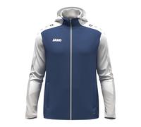 JAKO Veste à capuche Dynamic pour enfant, bleu nuit/blanc/gris clair, 116 cm
