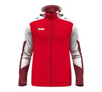 JAKO Veste à Capuche Dynamic pour Enfant, Rouge/Blanc/Rouge foncé, 152