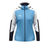 JAKO Veste à capuche Dynamic pour femme, bleu ciel/blanc/bleu marine, taille M