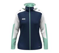JAKO Veste à capuche Dynamic pour femme, bleu marine/blanc/menthe, XL