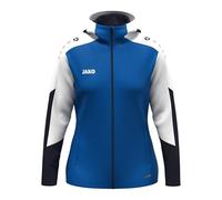 JAKO Veste à Capuche Dynamic pour Femme, Bleu Roi/Blanc/Bleu Marine, Taille L