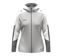 JAKO Veste à capuche Dynamic pour femme, gris clair/blanc/gris, taille L