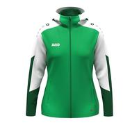 JAKO Veste à capuche Dynamic pour femme, vert/blanc/vert foncé, taille L