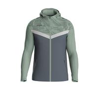 JAKO Veste à capuche Iconic Anthracite/Vert menthe/Gris doux Homme L