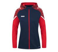 JAKO - Veste à Capuche Performante, Femme, Marine/Rouge, 42