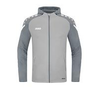 JAKO - Veste à Capuche Performante, Mixte, Gris Doux/Gris Pierre, L