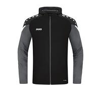 JAKO - Veste à Capuche Performante, Mixte, Noir/Anthra Clair, M