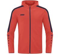 JAKO - Veste à Capuche Power, Femme, Flamme/Marine, 36