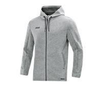 JAKO - Veste à Capuche Premium Basics, Mixte, Gris Clair Chiné, M