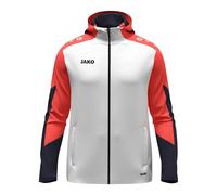 JAKO Veste à capuche unisexe Dynamic, blanc/corail/bleu marine, S
