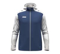 JAKO Veste à Capuche Unisexe Dynamic, Bleu Nuit/Blanc/Gris Clair, 4XL