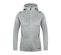 JAKO - Veste Décontractée Challenge Avec Capuche, Femme, Gris Clair Mélangé/Anthra Light, 36