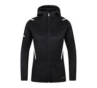 JAKO - Veste Décontractée Challenge Avec Capuche, Femme, Marbré De Noir/Blanc, 42