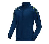 JAKO - Veste En Polyester Classico, Mixte Enfant, Bleu Nuit/Citro, 164