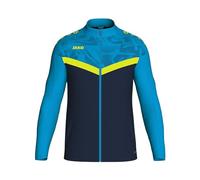 JAKO Veste unisexe emblématique en polyester taille XL marine/bleu jaune fluo - Veste d'entraînement respirante pour hommes et femmes au design moderne, 100% polyester recyclé