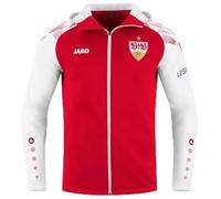 JAKO VfB Stuttgart Veste à capuche zippée, Rouge/blanc, XL
