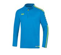 Jako - Ziptop pour Enfant, Taille 128, Bleu/Jaune Fluo