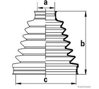 Jakoparts Set de Soufflets Avant à Gauche Extérieur pour Nissan Primera Hayon Tr