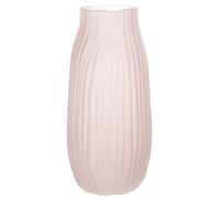 JAKY Global Grand Vase Moderne en Verre Rose H-31cm Grand Vase nervuré pour Fleurs - Parfait pour la Maison, Le Bureau, Les centres de Table et Le Salon Vases en Verre pour Fleurs (Rose 31cm)